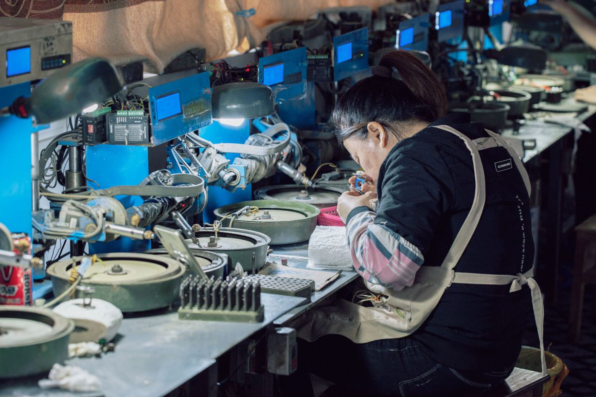 Inside the JewelF & Co. casting and finishing workshop