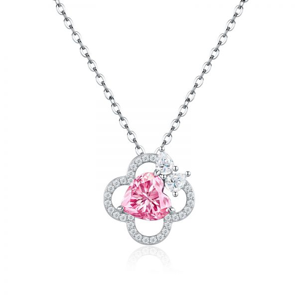 Pink Heart — custom Necklace Pendant